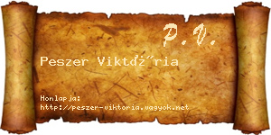 Peszer Viktória névjegykártya